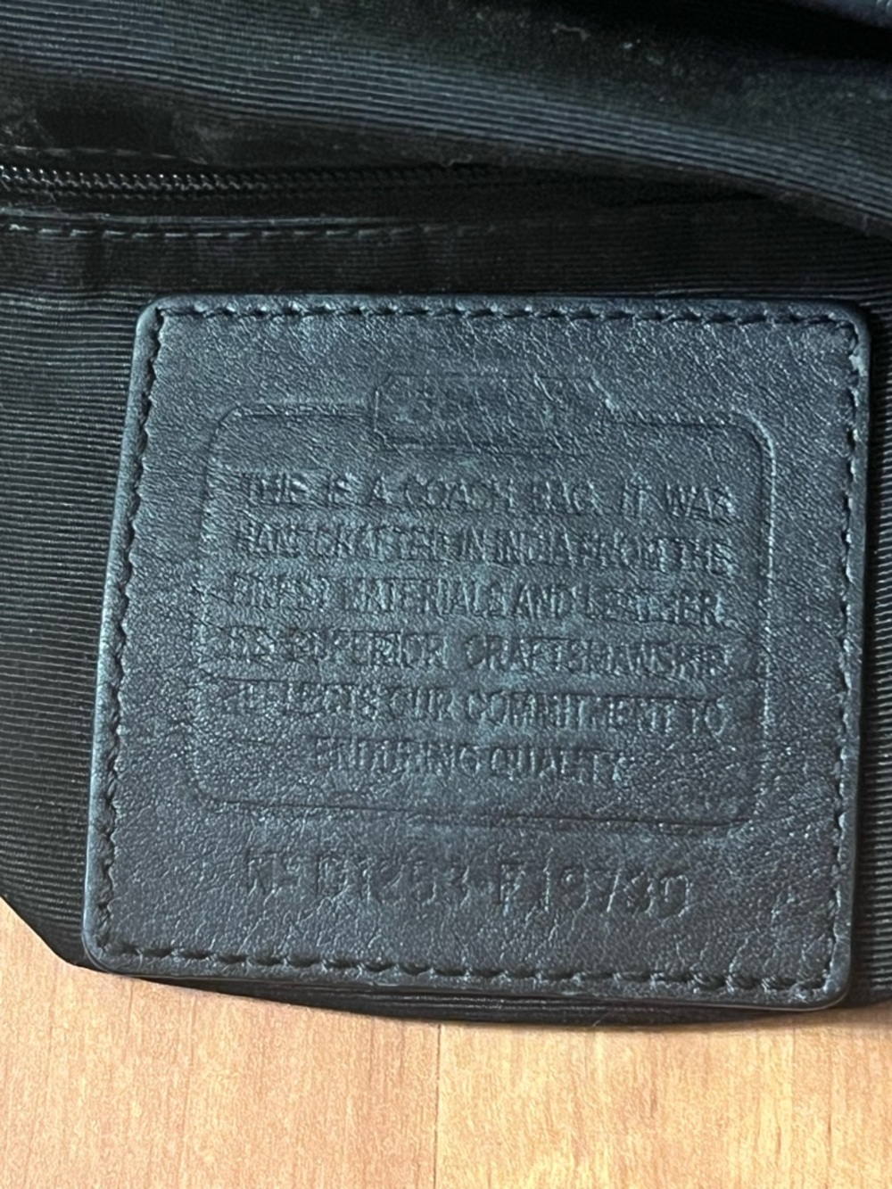 Coach Black Signature Chain-Accent Shoulder Bag - Picture 9 of 11